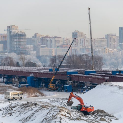 Готовность моста через реку Обь в Новосибирске превысила 20%