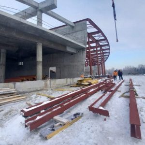 Ледовая арена и прилегающие к ней объекты готовы лишь на четверть