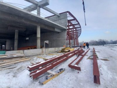 Ледовая арена и прилегающие к ней объекты готовы лишь на четверть