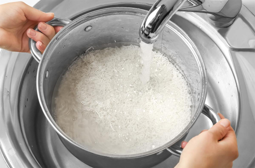 приготовление риса вок