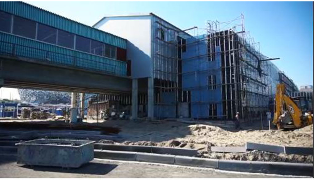 Строители станции метро «Спортивная» приступили к благоустройству территории