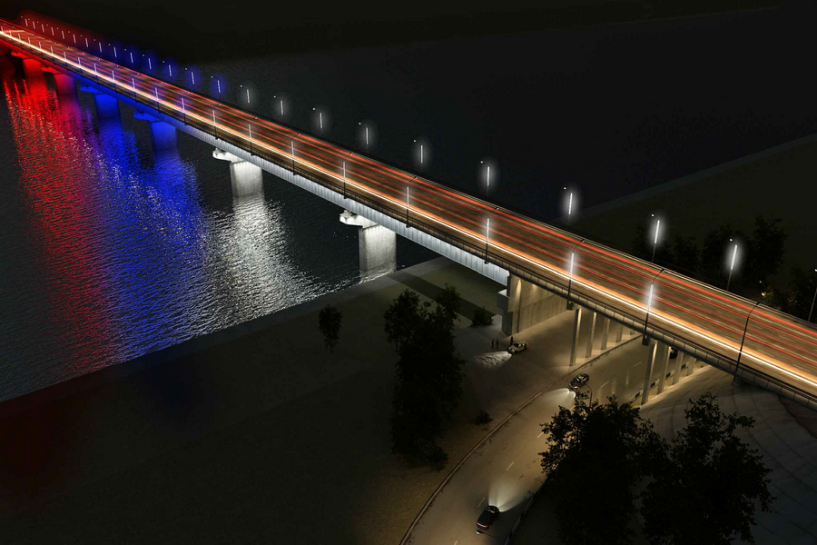 ремонт моста через Томь