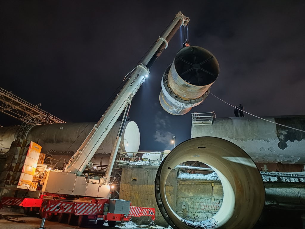 В АО «Искитимцемент» завершен масштабный  капитальный ремонт вращающейся печи № 6