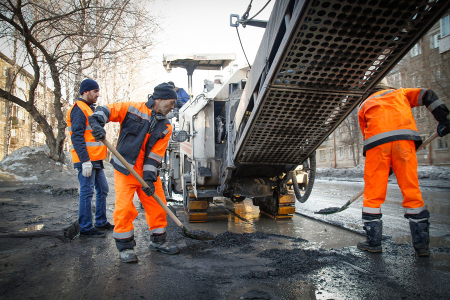 ремонт велодорожек в Академгородке