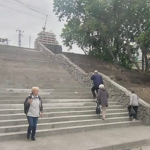 ремонт лестницы на Речном вокзале