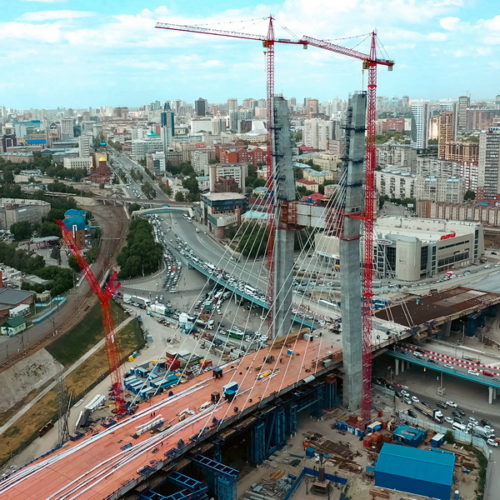Общая готовность четвертого моста в Новосибирске и подходов к нему составляет 85%