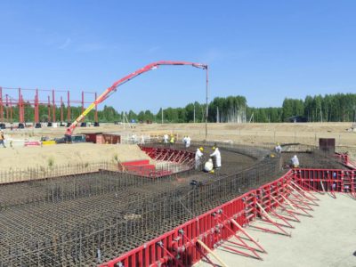 В Новосибирской области начали заливать фундамент СКИФа