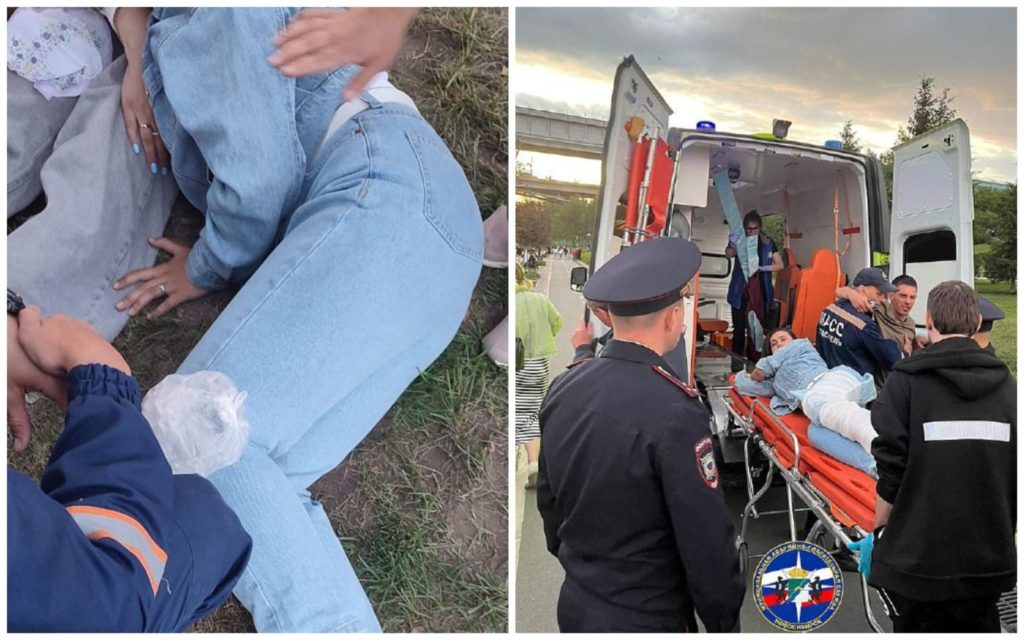 Перелом ноги получила девушка на праздновании Дня города на Михайловской набережной