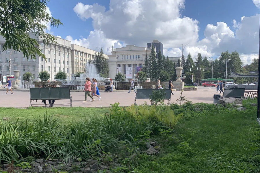 Первомайский сквер, благоустройство сквера в Новосибирске,