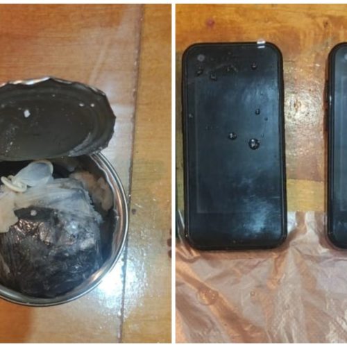 Тушенку с мобильными телефонами нашли в Новосибирской области
