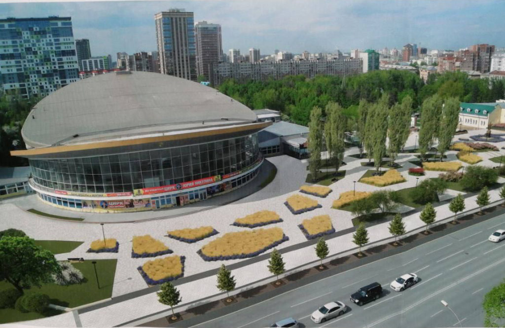 Парковка у новосибирского цирка станет пешеходной