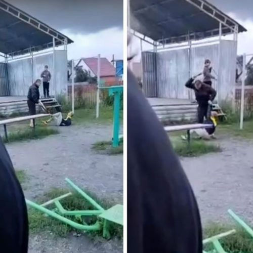 «Сдам в детдом!»: очевидцы сняли на видео, как отец лупит ребенка под Новосибирском