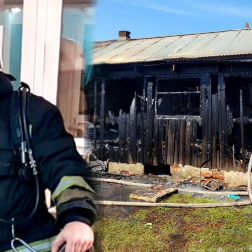 Омский пожарный случайно спас маму с близнецами из горящего дома в Новосибирске