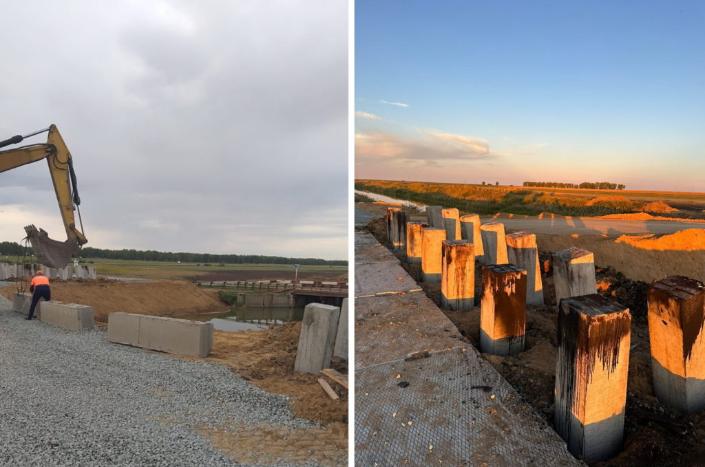 Новый мост в Новосибирской области строят между селами Мальково и Шаитик