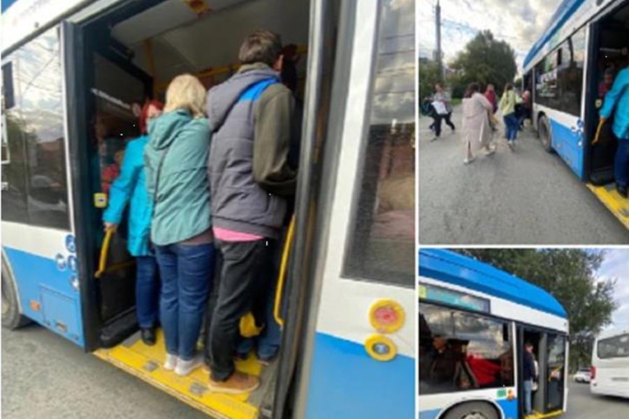 Новосибирцы жалуются, что троллейбус №29 не справляется с пассажирским потоком
