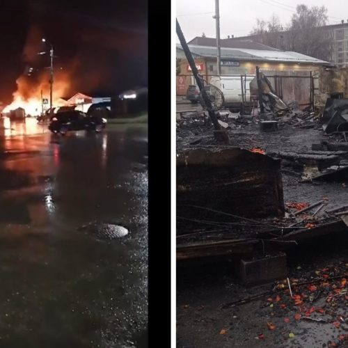 Кафе восточной кухни сгорело под Новосибирском