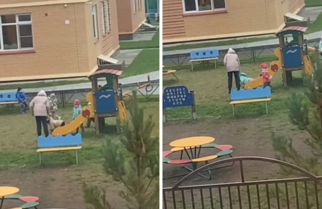 «Как котята»: очевидец сняла видео, где воспитатель таскает детей за капюшоны на прогулке