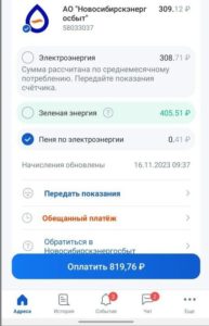 Два счета за электричество начали выставлять новосибирцам