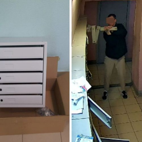 Вандал купил новые почтовые ящики жителям многоэтажки в Новосибирске