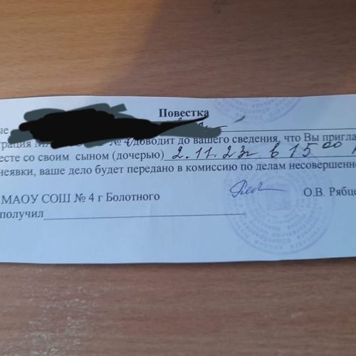 В школе под Новосибирском родители учеников получили повестки