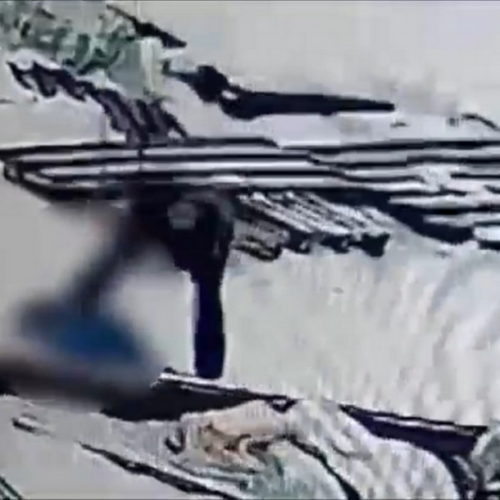 Мужчина с вилами напал в Новосибирске (видео 18+)