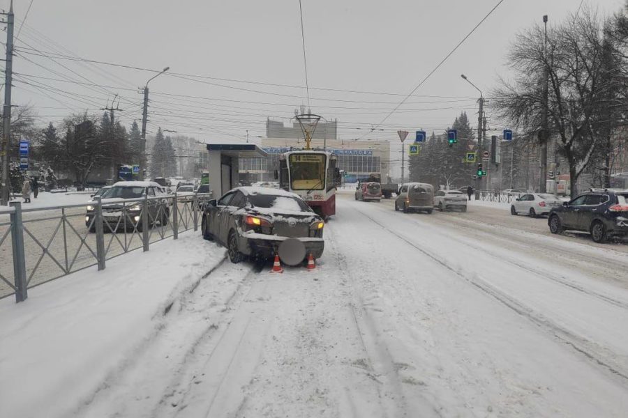 Водитель сбил на остановке в Новосибирске мужчину с ребенком на руках