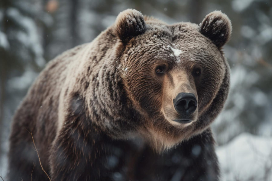 a-brown-bear-in-the-snow