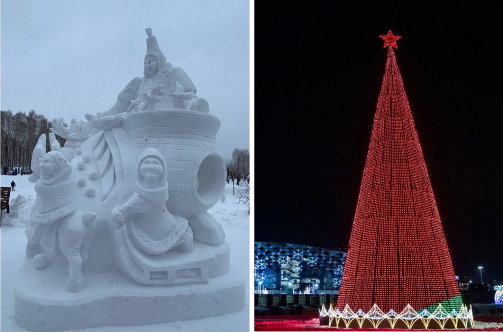 Лучшую снежную скульптуру выбрали в Новосибирске