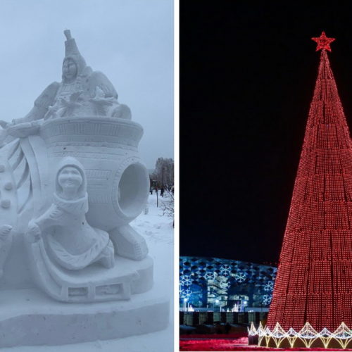 Лучшую снежную скульптуру выбрали в Новосибирске