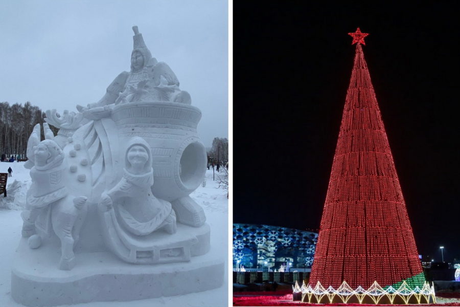 Лучшую снежную скульптуру выбрали в Новосибирске