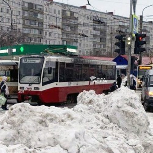 13-й трамвай загорелся в Новосибирске
