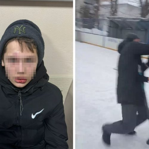 Неадекватный мужчина избил подростков на катке в Новосибирске