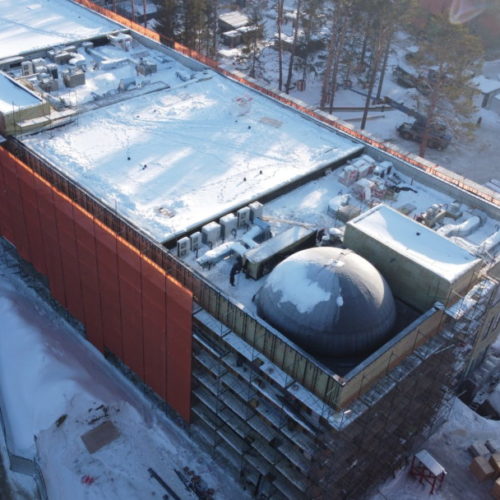 Монтаж купола планетария в кампусе мирового уровне завершили в Новосибирске