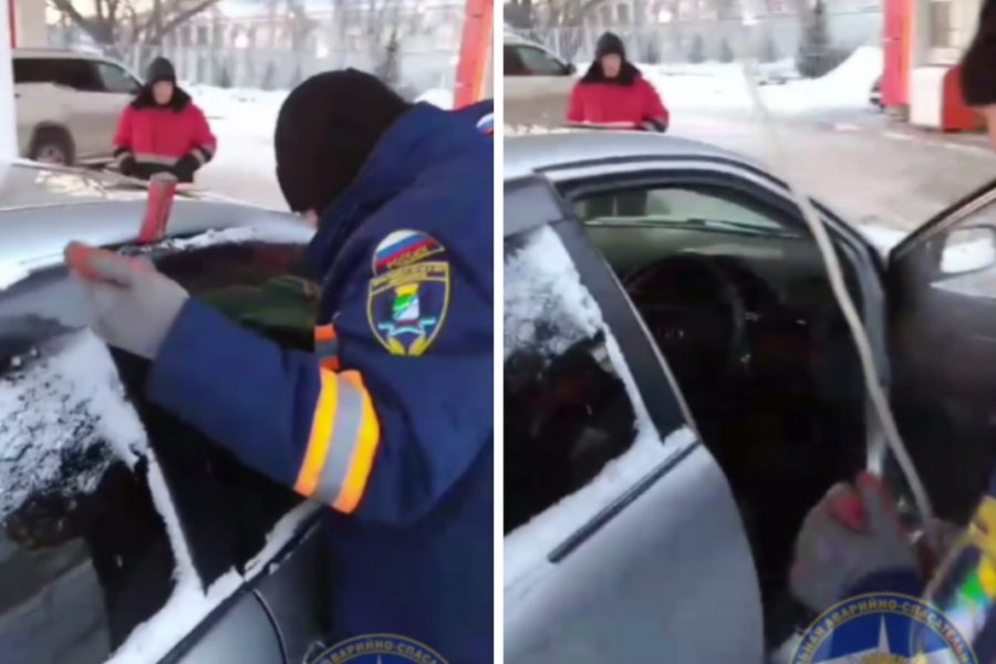 Спасатели вытащили двухлетнего ребенка из запертой машины в Новосибирске
