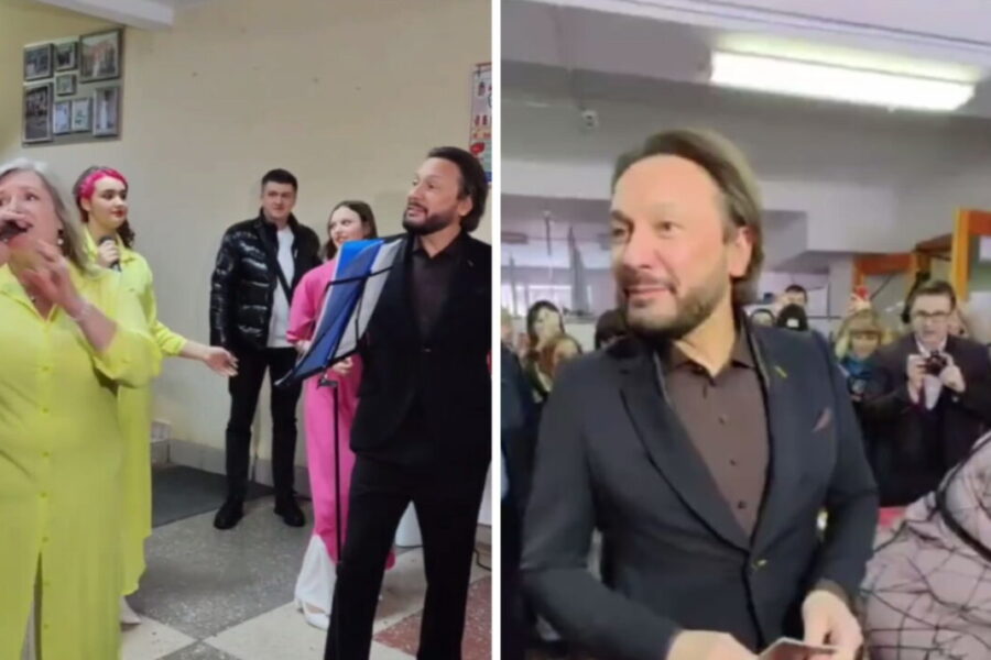 Стас Михайлов выступил на избирательном участке в Омске