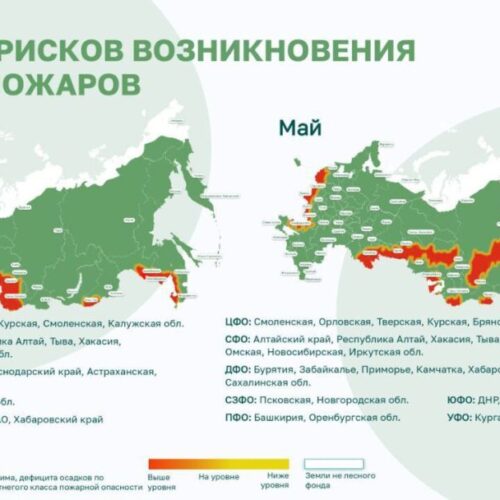 Повышение рисков пожаров ожидается в мае и апреле в Новосибирской области