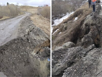 Дорога от двух поселков до райцентра обвалилась под Новосибирском