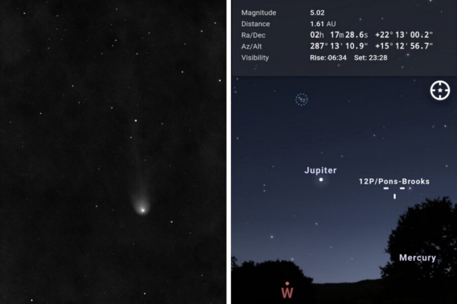 «Дьявольскую» комету заметили в небе над Новосибирском