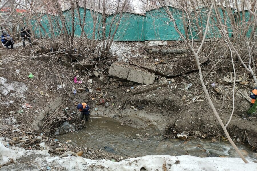 В Новосибирске уровень воды в реке Ельцовки-1 упал после очистки
