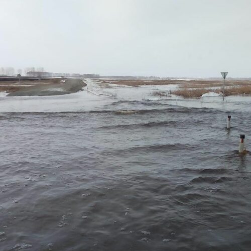Из-за паводка ограничили движение на двух дорогах в Новосибирской области