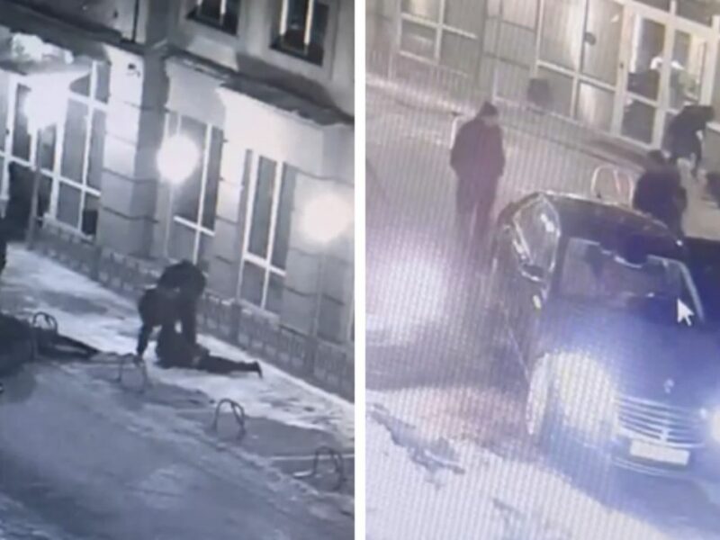 Кража ГБР пистолета и часов возле кальянной в Новосибирске попала на видео
