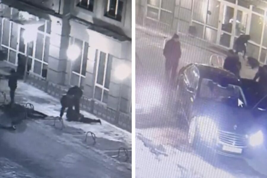 Кража ГБР пистолета и часов возле кальянной в Новосибирске попала на видео