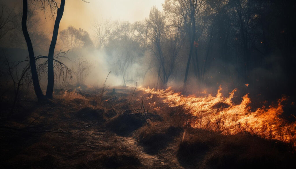 Любители шашлыков устроили пожар под Новосибирском