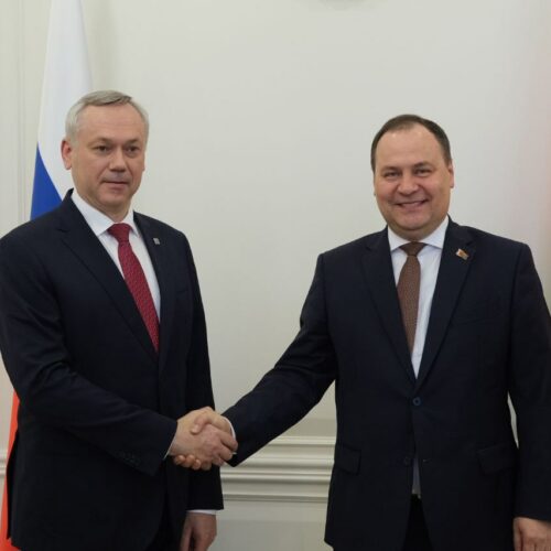 Премьер-министр Республики Беларусь Роман Головченко и губернатор Андрей Травников провели в Минске рабочую встречу