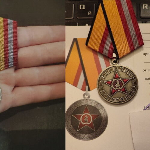Депутат горсовета Новосибирска получил медаль участника СВО
