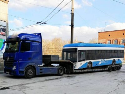 Первый троллейбус из новой партии заказа привезли в Новосибирск