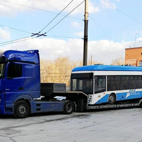 Первый троллейбус из новой партии заказа привезли в Новосибирск