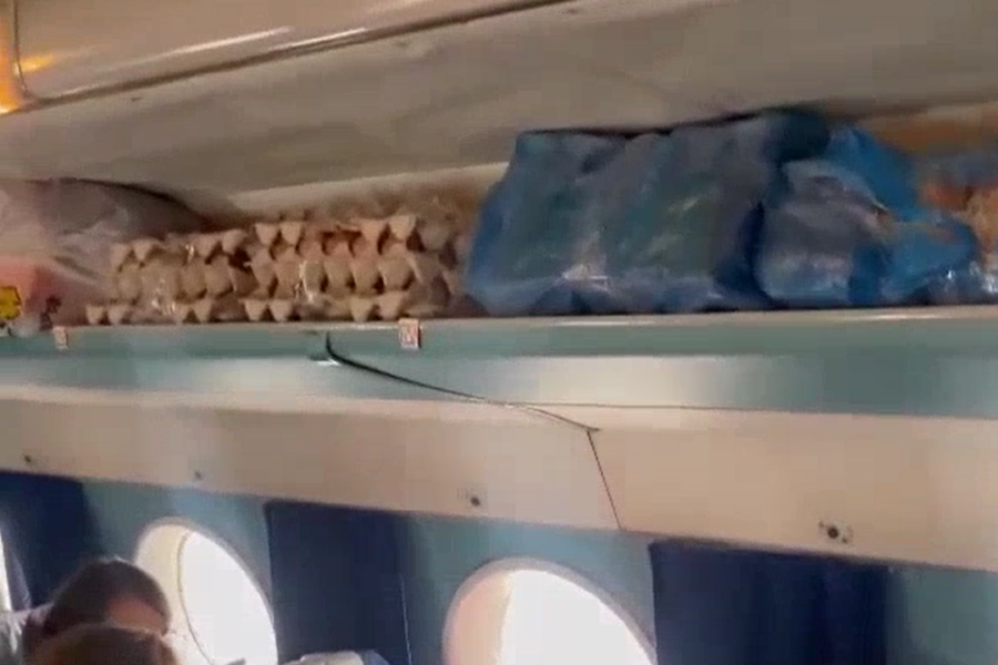 По два лотка яиц разрешили пассажирам перевозить бесплатно на борту самолета