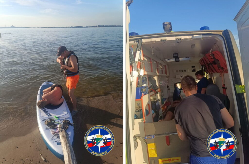 Пьяного мужчину на сдутом сапборде спасли жители Новосибирска