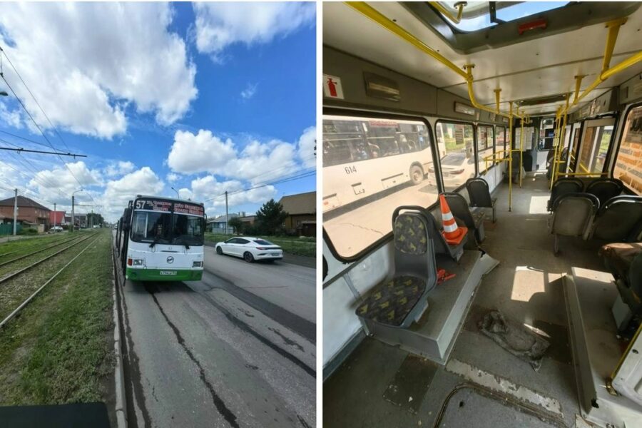 Подросток пострадал в автобусе Новосибирска из-за лопнувшего колеса